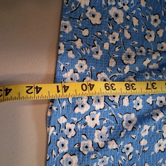 Cato Women's‎ Blue Floral Midi Dress 3/4 Sleeve Square Neck Smocked Size 18/20W - Picture 11 of 11